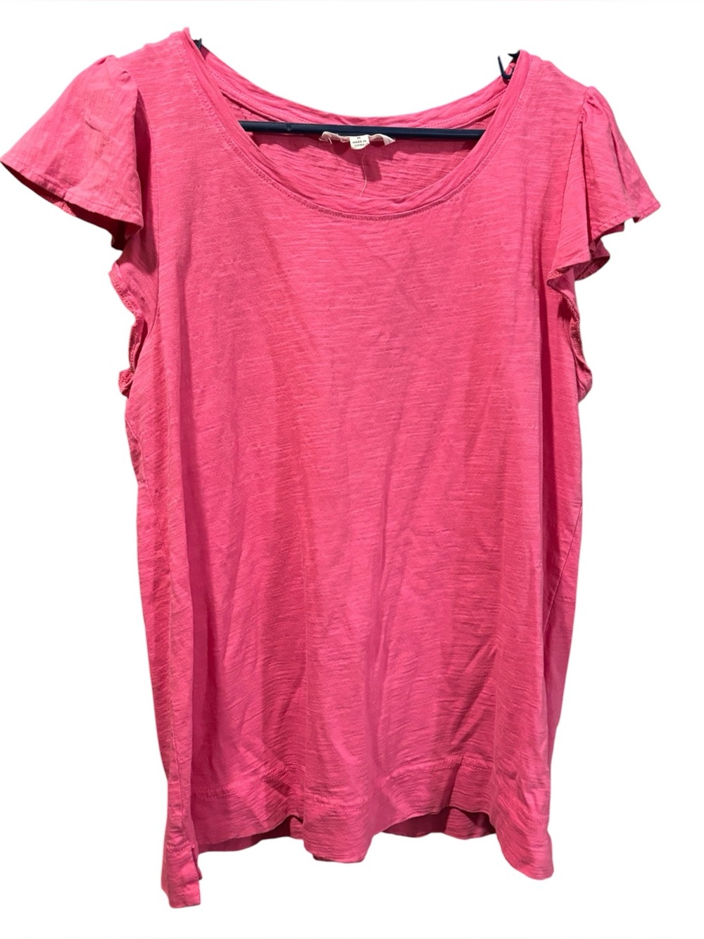 Pink Jane & Delancey flutter sleeve knit top Medium